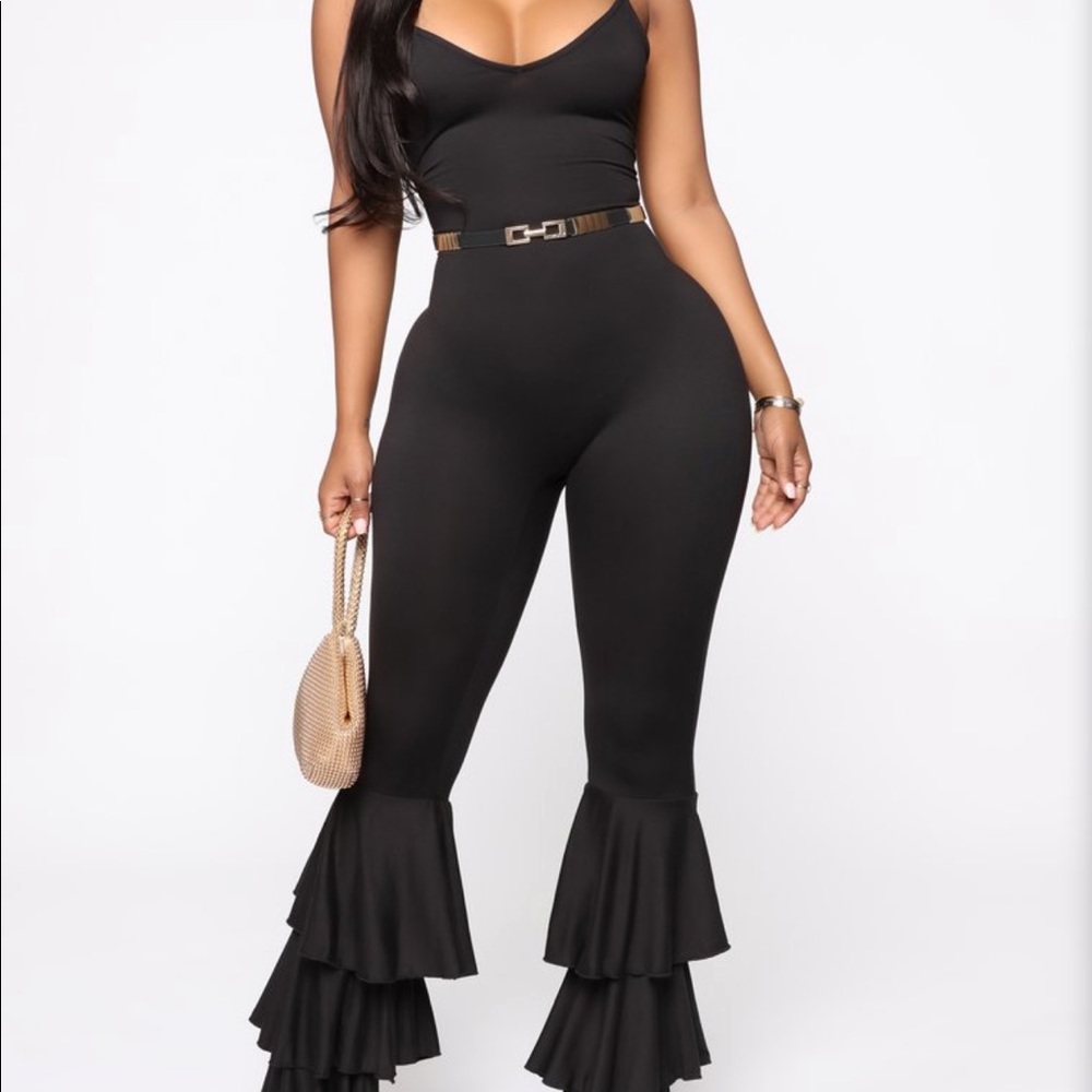 Black back out jumpsuit